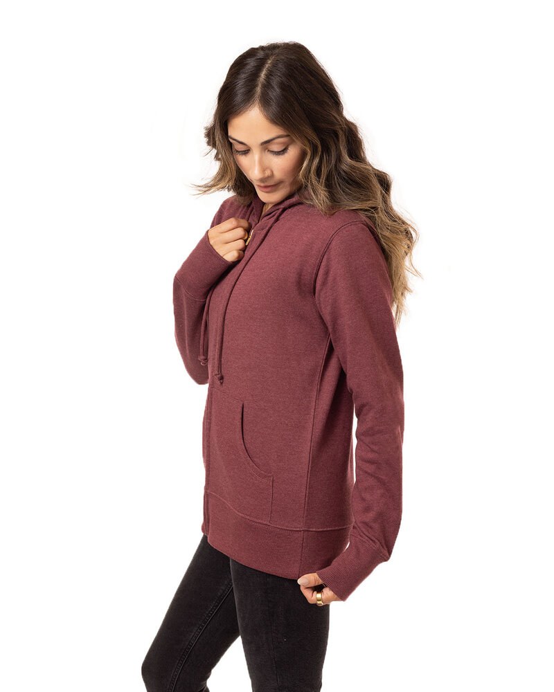 econscious EC4580 - Ladies Organic/Recycled Heathered Fleece Full-Zip Hooded Sweatshirt