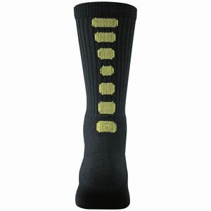 Augusta Sportswear 6091 - Intermediate Color Block Crew Sock Black/Lime