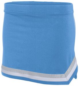 Augusta Sportswear 9145 - Ladies Pike Skirt Columbia Blue/White/Metallic Silver
