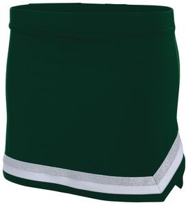 Augusta Sportswear 9145 - Ladies Pike Skirt Dark Green/White/Metallic Silver