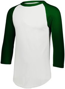 Augusta Sportswear 4420 - Baseball Jersey 2.0 White/Dark Green