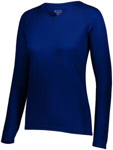 Augusta Sportswear 2797 - Ladies Attain Wicking Long Sleeve Tee Navy