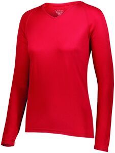 Augusta Sportswear 2797 - Ladies Attain Wicking Long Sleeve Tee Scarlet