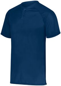 Augusta Sportswear 1566 - Youth Attain Wicking Two Button Baseball Jersey Navy