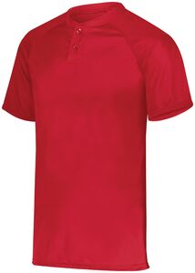 Augusta Sportswear 1566 - Youth Attain Wicking Two Button Baseball Jersey Red