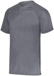 Augusta Sportswear 1566 - Youth Attain Wicking Two Button Baseball Jersey Graphite