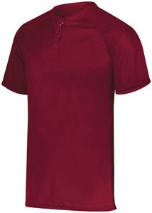 Augusta Sportswear 1566 - Youth Attain Wicking Two Button Baseball Jersey Cardinal