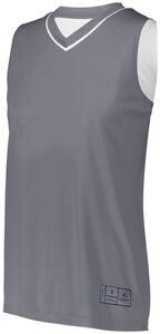 Augusta Sportswear 154 - Ladies Reversible Two Color Jersey Graphite/White