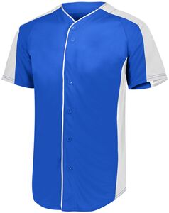Augusta Sportswear 1656 - Youth Full Button Baseball Jersey Royal/White