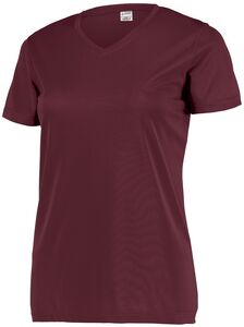 Augusta Sportswear 4792 - Ladies Attain Wicking Set In Sleeve Tee  Maroon (Hlw)