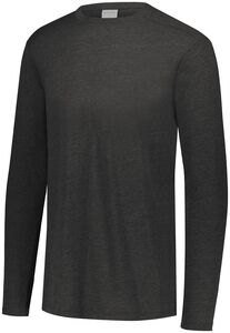 Augusta Sportswear 3076 - Youth Tri Blend Long Sleeve Tee Black Heather