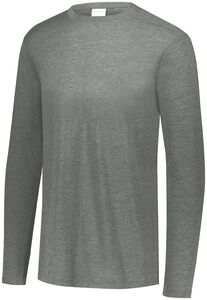 Augusta Sportswear 3076 - Youth Tri Blend Long Sleeve Tee Grey Heather