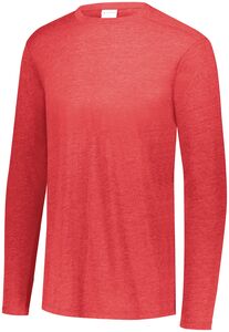 Augusta Sportswear 3076 - Youth Tri Blend Long Sleeve Tee Red Heather