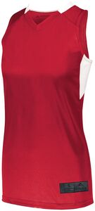 Augusta Sportswear 1732 - Ladies Step Back Basketball Jersey Red/White