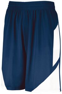 Augusta Sportswear 1734 - Youth Step Back Basketball Shorts Navy/White