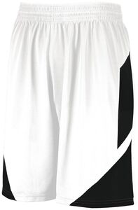 Augusta Sportswear 1734 - Youth Step Back Basketball Shorts White/Black