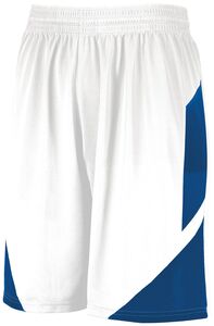 Augusta Sportswear 1734 - Youth Step Back Basketball Shorts White/Royal