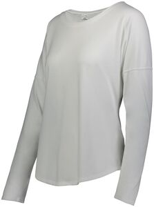 Augusta Sportswear 3077 - Ladies Lux Tri Blend Long Sleeve Tee White