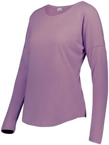 Augusta Sportswear 3077 - Ladies Lux Tri Blend Long Sleeve Tee Light Lavender Heather