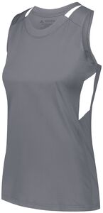 Augusta Sportswear 2437 - Girls Crossover Tank Graphite/White