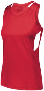 Augusta Sportswear 2437 - Girls Crossover Tank Red/White
