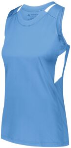 Augusta Sportswear 2436 - Ladies Crossover Tank Columbia Blue/White