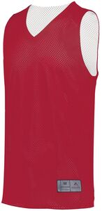 Augusta Sportswear 162 - Youth Tricot Mesh Reversible 2.0 Jersey Scarlet/White