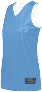 Augusta Sportswear 163 - Ladies Tricot Mesh Reversible 2.0 Jersey Columbia Blue/White