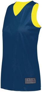 Augusta Sportswear 163 - Ladies Tricot Mesh Reversible 2.0 Jersey Navy/Gold