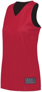 Augusta Sportswear 163 - Ladies Tricot Mesh Reversible 2.0 Jersey Scarlet/Black