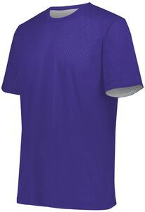 Augusta Sportswear 1602 - Short Sleeve Mesh Reversible Jersey Purple/White