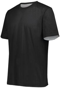 Augusta Sportswear 1603 - Youth Short Sleeve Mesh Reversible Jersey Black/White