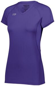 HighFive 342223 - Girls Tru Hit Short Sleeve Jersey Purple (Hlw)