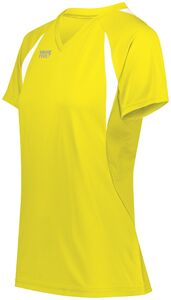 HighFive 342232 - Ladies Color Cross Jersey Electric Yellow/White
