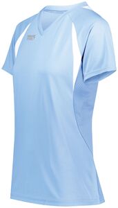 HighFive 342233 - Girls Color Cross Jersey Columbia Blue/White