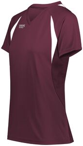 HighFive 342233 - Girls Color Cross Jersey Maroon/White