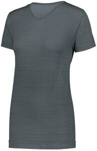 Holloway 222755 - Ladies Striated Shirt Short Sleeve Graphite