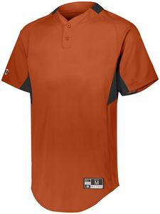 Holloway 221024 - Game7 Two Button Baseball Jersey Orange/White