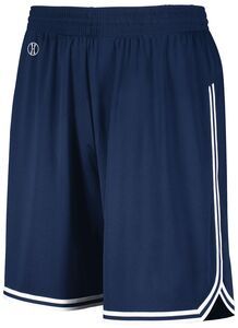 Holloway 224077 - Retro Basketball Shorts White/Forest