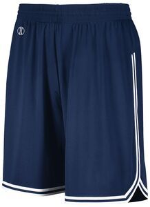 Holloway 224377 - Ladies Retro Basketball Shorts Graphite/White