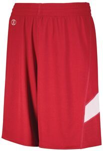 Holloway 224279 - Youth Dual Side Single Ply Basketball Shorts Cardinal/White