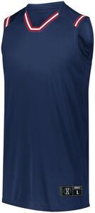 Holloway 224276 - Youth Retro Basketball Jersey Navy/White