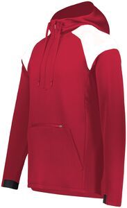 Holloway 222584 - Limitless 1/4 Zip Hoodie Scarlet/White