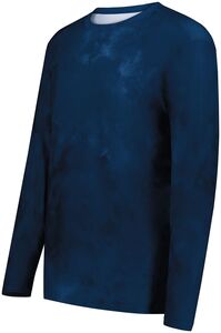 Holloway 222597 - Cotton Touch Poly Cloud Long Sleeve Tee Royal Cloud Print