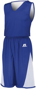 Russell 5R5DLB - Youth Undivided Single Ply Reversible Jersey Royal/White