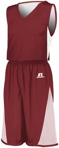 Russell 5R5DLB - Youth Undivided Single Ply Reversible Jersey Cardinal/White