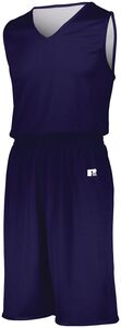 Russell 5R9DLB - Youth Undivided Solid Single Ply Reversible Jersey Purple/White