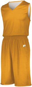 Russell 5R9DLB - Youth Undivided Solid Single Ply Reversible Jersey Gold/White