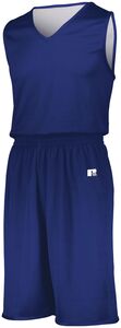 Russell 5R9DLB - Youth Undivided Solid Single Ply Reversible Jersey Royal/White