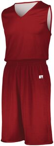 Russell 5R9DLB - Youth Undivided Solid Single Ply Reversible Jersey True Red/White